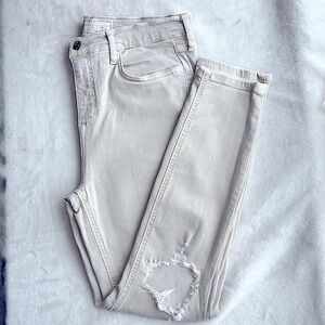 Free People Distressed Stretchy Skinny Jeans